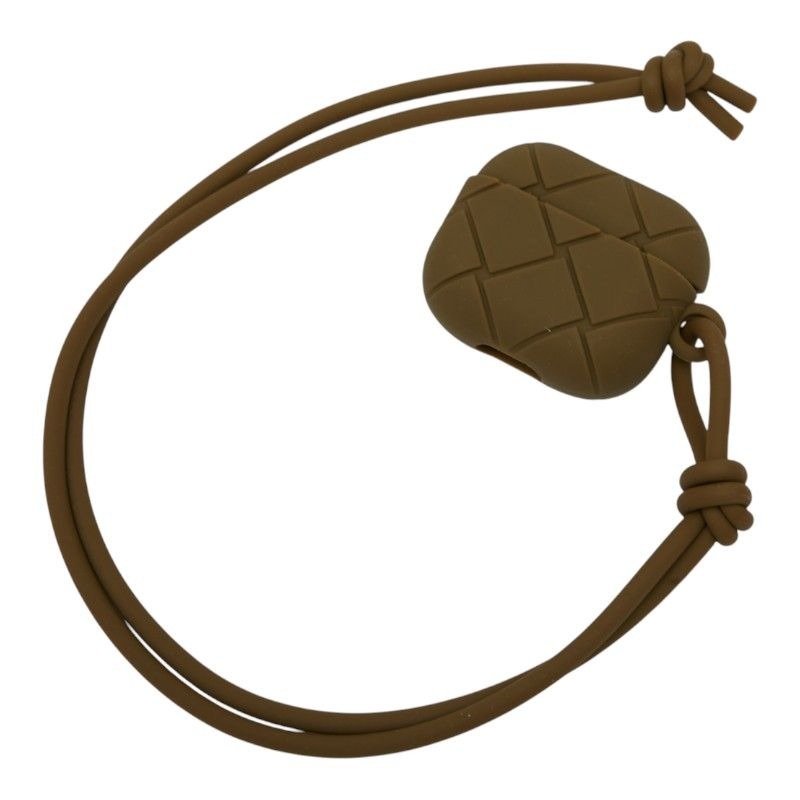 Bottega Veneta Intrecciato Earphone Case Airpods Pro Khaki Rubber