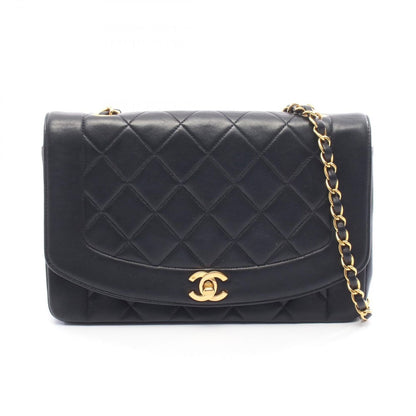 Chanel Shoulder Bag Quilted Diana Flap Black Lambskin