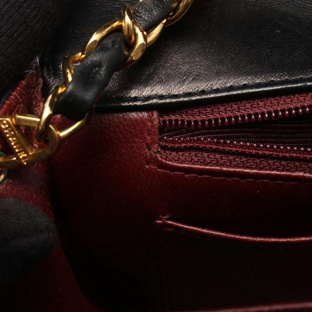 Chanel Shoulder Bag Quilted Diana Flap Black Lambskin — view 6