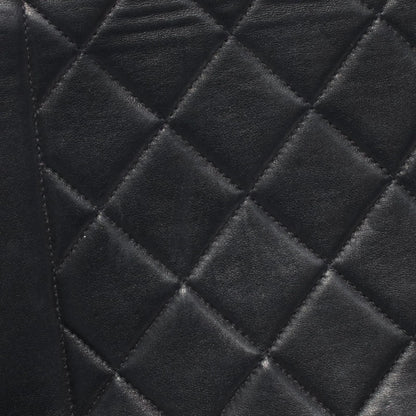 Chanel Shoulder Bag Quilted Diana Flap Black Lambskin — view 9