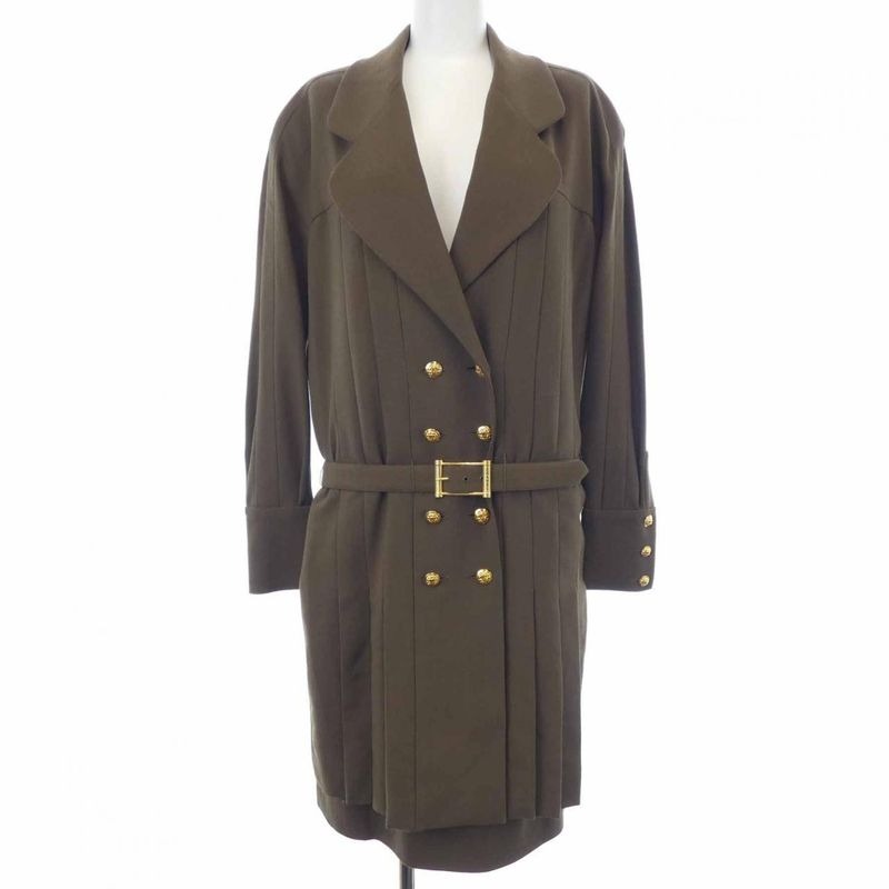 Chanel Khaki Long Coat
