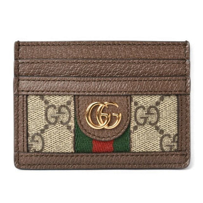 Gucci Card Case Business Holder Beige Brown 96 iwg