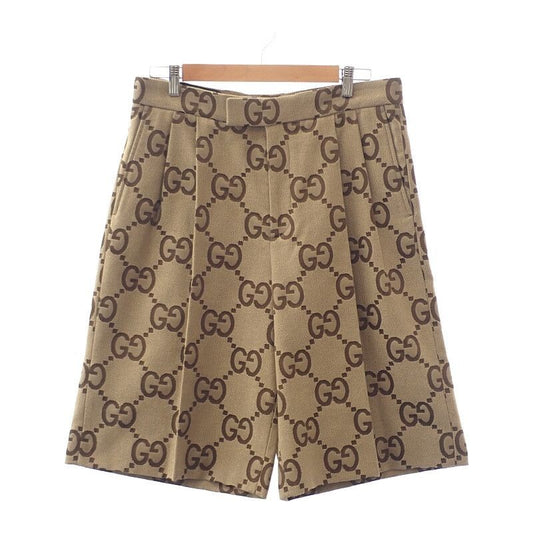 Gucci Jumbo GG Half 50 zaht6 2580 Pants Cotton Polyester Beige