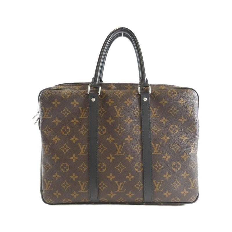 Louis Vuitton Monogram Macassar Porte Documan Voyage PM Bag