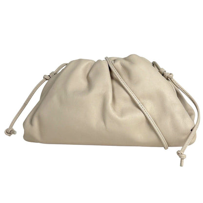 Bottega Veneta Mini the Pouch Shoulder Bag Clasp Leather Ivory