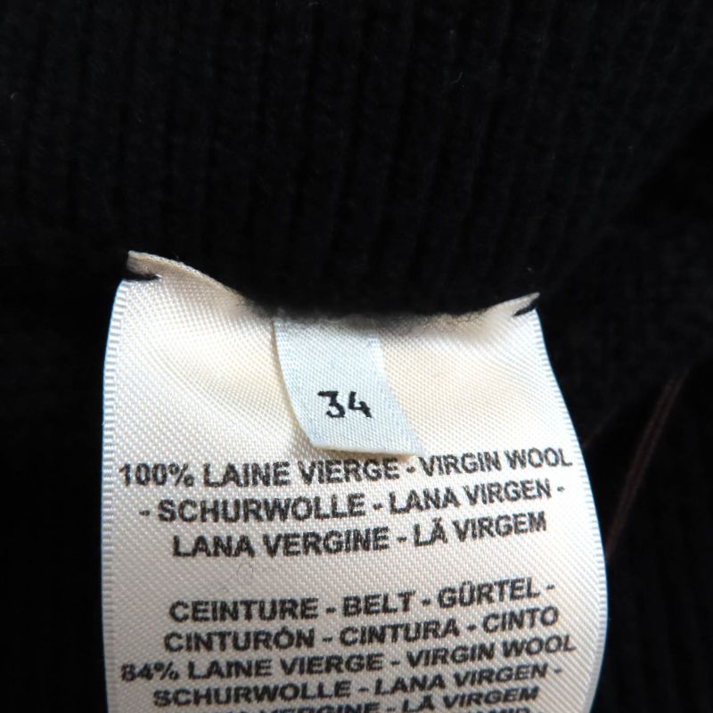 Hermes 22AW 2h2407da 100% Wool H Motif Knit Pants Bottoms Black 34 Made In