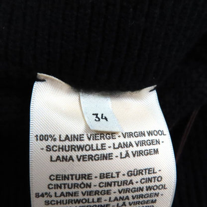 Hermes 22AW 2h2407da 100% Wool H Motif Knit Pants Bottoms Black 34 Made In