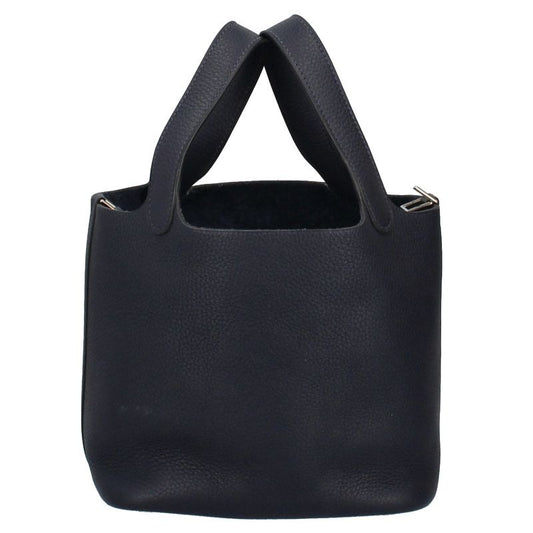 Hermes Picotin Lock PM Taurillon Clemence Handbag Navy