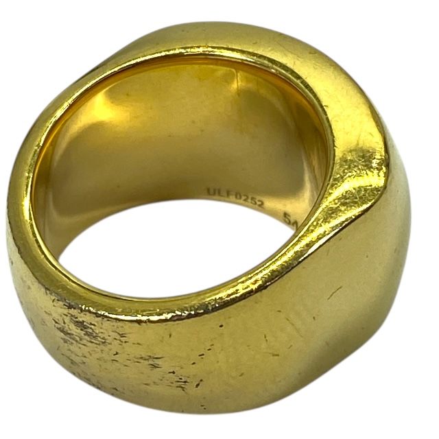 Celine Ulf0252 Triomphe Ring Accessories Jewelry Logo GP Gold Celine (size 54