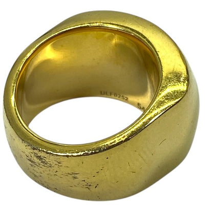 Celine Ulf0252 Triomphe Ring Accessories Jewelry Logo GP Gold Celine (size 54