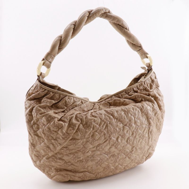 Louis Vuitton Nimbus GM Monogram-olympe M95423 Lambskin Beige Rc0037 Ladies