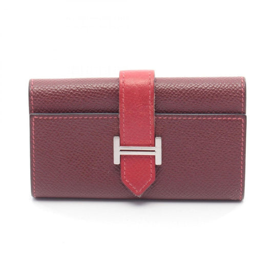 Hermes Key Case Bearn Rouge Ash Casac Leather Calf Holder Bold Red
