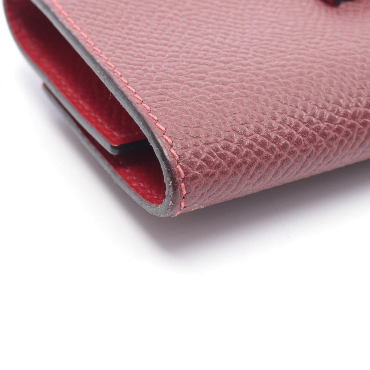 Hermes Key Case Bearn Rouge Ash Casac Leather Calf Holder Bold Red — view 8