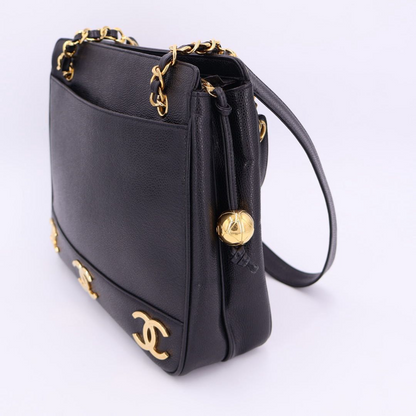 Chanel Triple Coco Mark Chain Tote Bag Women