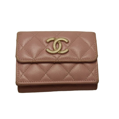 Chanel Caviar Leather Quilted Trifold Wallet
