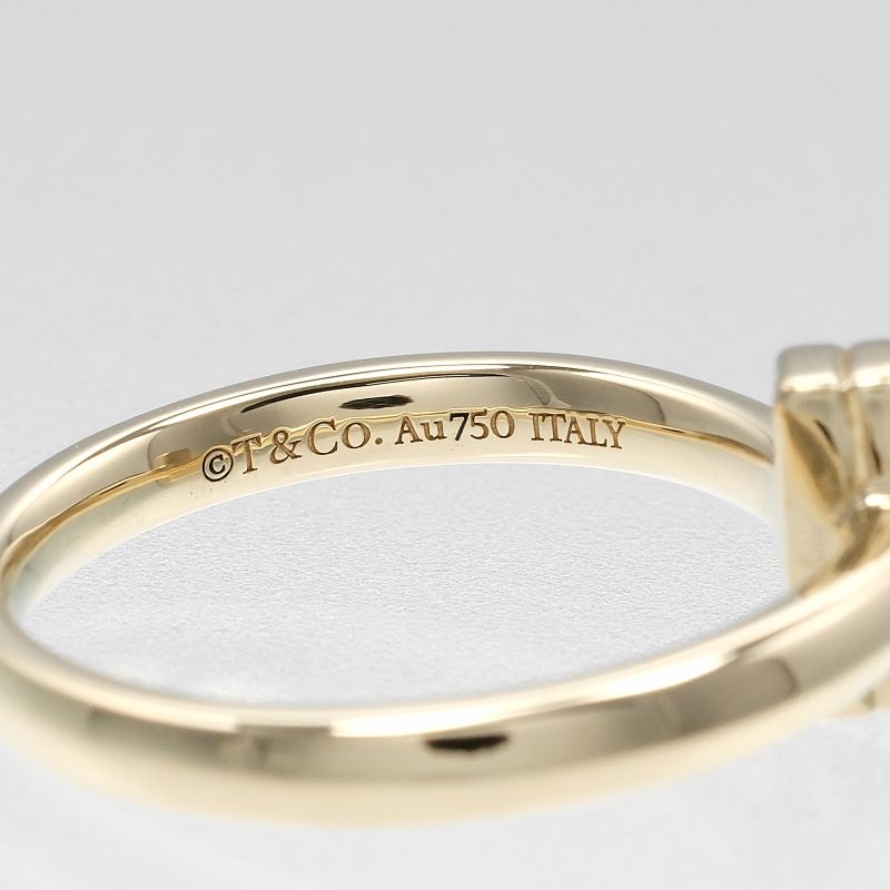 Tiffany & Co T One 18K Yellow Gold #8 Ladies 3.77g Ring