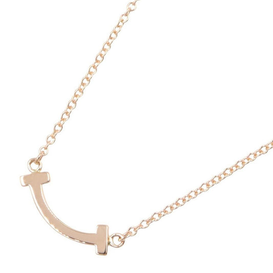 Tiffany & Co Necklace T Smile Mini 40.5 45.5 cm 18k Pink Gold