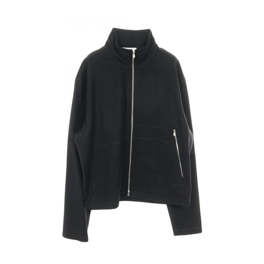 Hermes Cardigan Zip Up Black Cotton Shirt Jacket