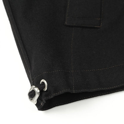 Hermes Cardigan Zip Up Black Cotton Shirt Jacket — view 6