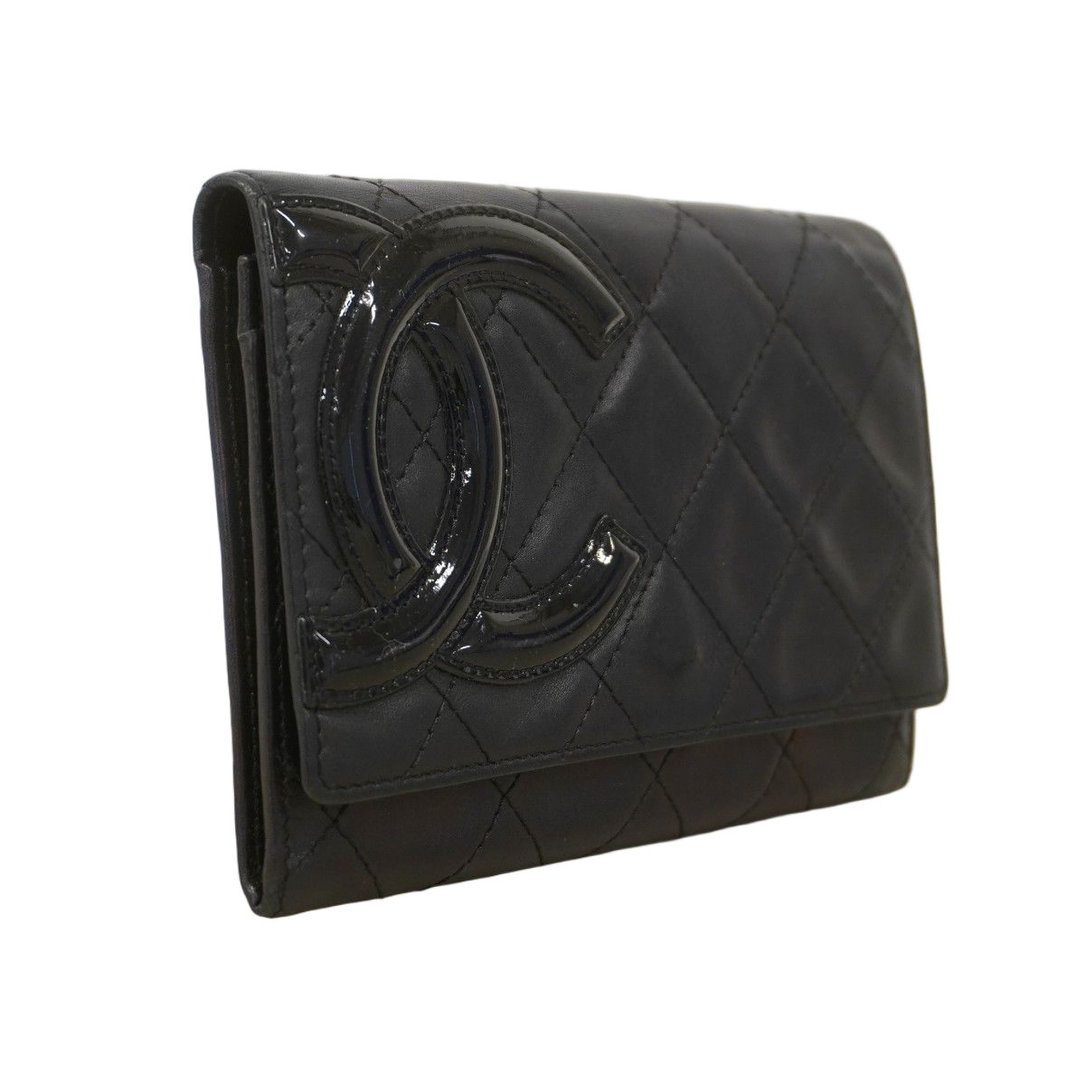 Chanel Wallet Cambon Lambskin Black Silver — view 2