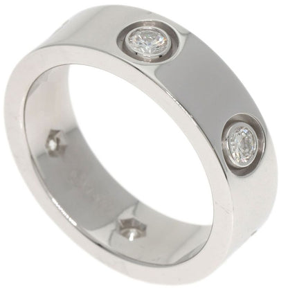 Cartier Love Ring Full Diamond #50 Ring - 18K White Gold Ladies