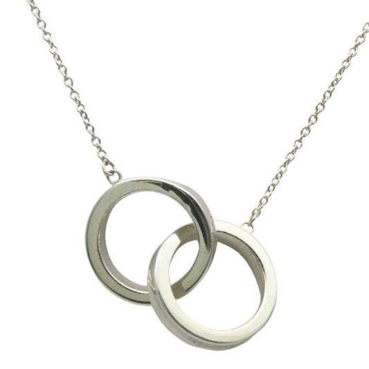 Tiffany & Co Necklace 1837 Interlocking Circle 925 Silver 4.8 g