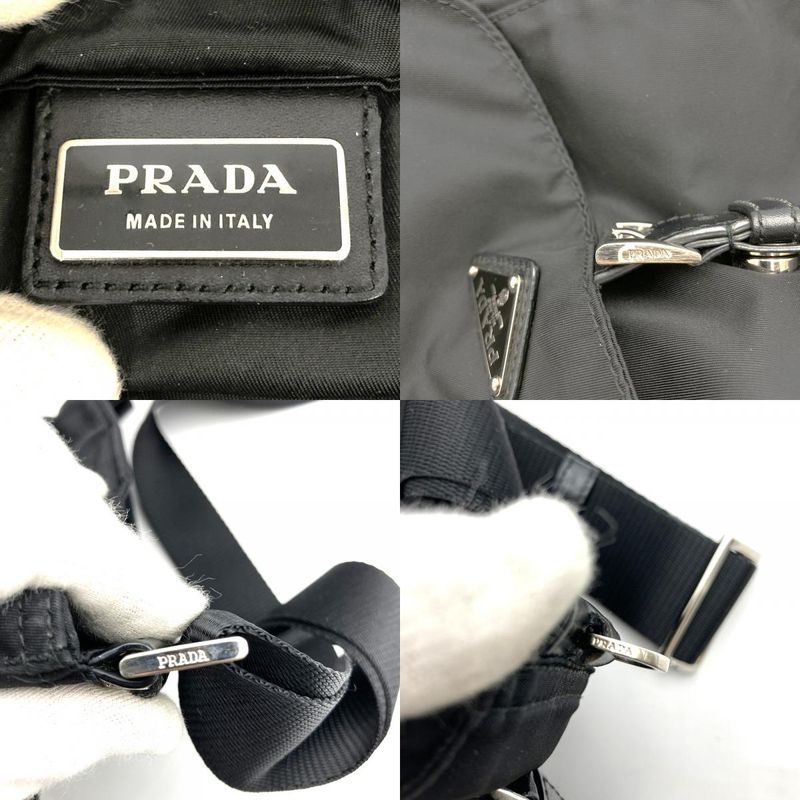 Prada Shoulder Bag Nylon Black Nylon Women Men