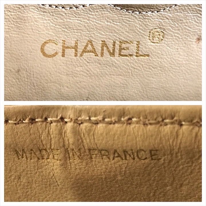 Chanel CC Logo Quilted Double Flap Chain Lambskin Shoulder Bag Beige