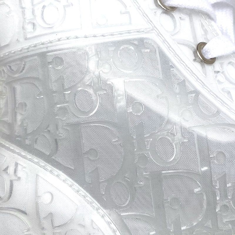 Dior B23 High Cut Sneakers Clear Transparent Size 42