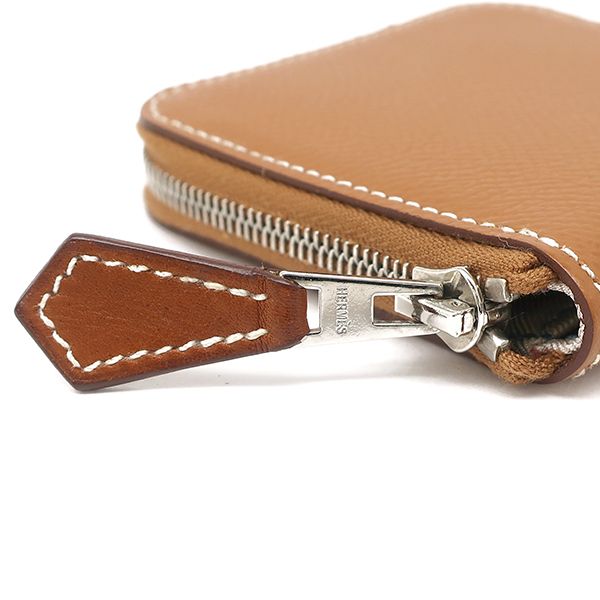 Hermes Coin Case Azap Silk Quinn Mini Coin Case Vaux Epson Gold Silver Hardware