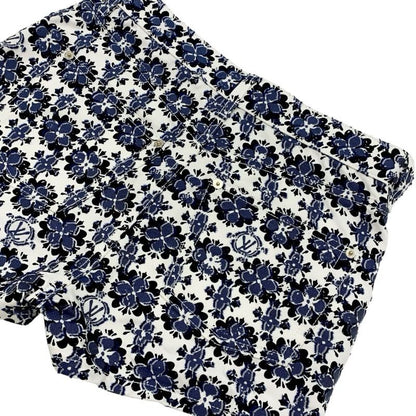Louis Vuitton Monogram Bottoms Cotton Polyester White Blue Black Flower Shorts