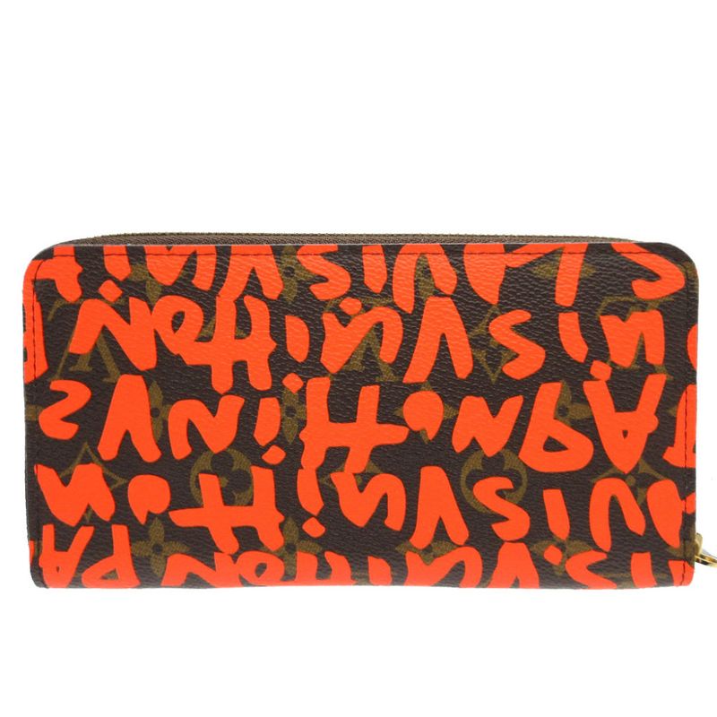 Louis Vuitton M93711 Monogram Graffiti Zippy Wallet Orange 0081 Louis Vuitton