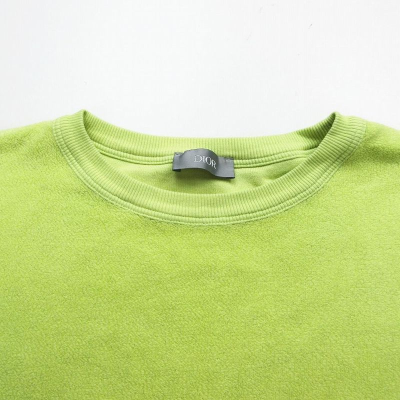 Dior Homme Dior Homme 23ss Brand Logo Pile Short Sleeve T-Shirt Top Yellow Size