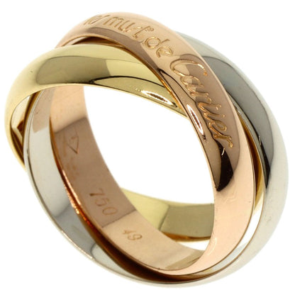 Cartier Trinity 49 Ring 18K Yellow Gold White Pink