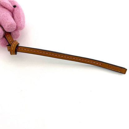 Loewe Elephant Bag Charm Pink Brown Anagram