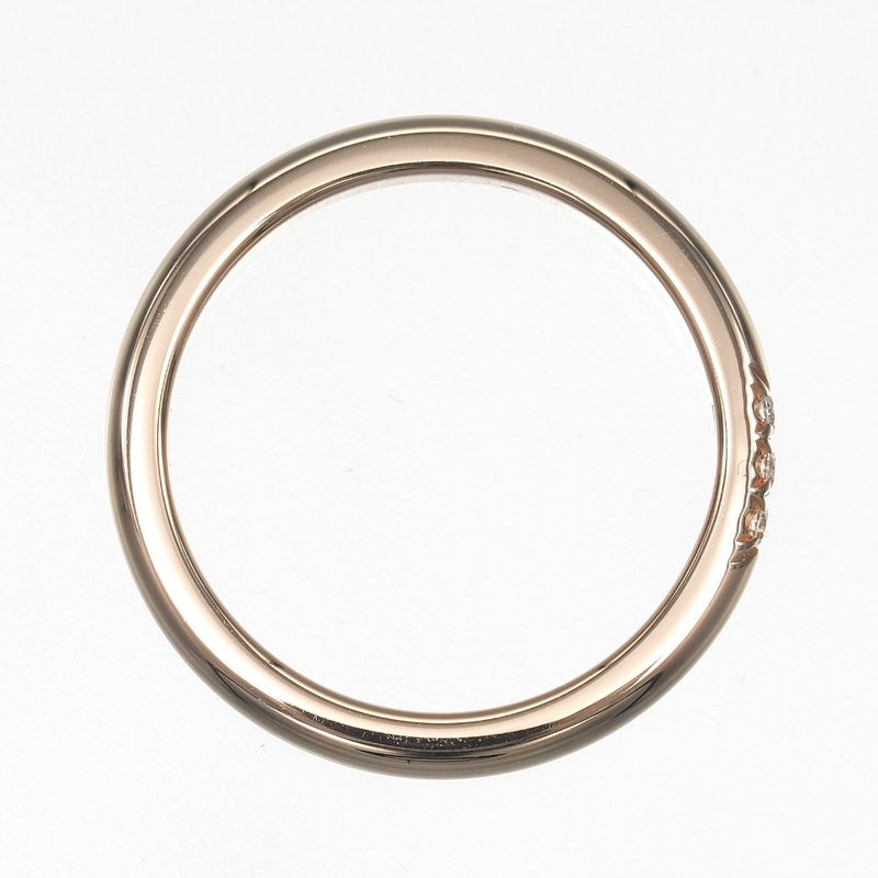 Tiffany & Co Forever Wedding Classic Band 18K Pink Gold And Diamonds Size 6.5