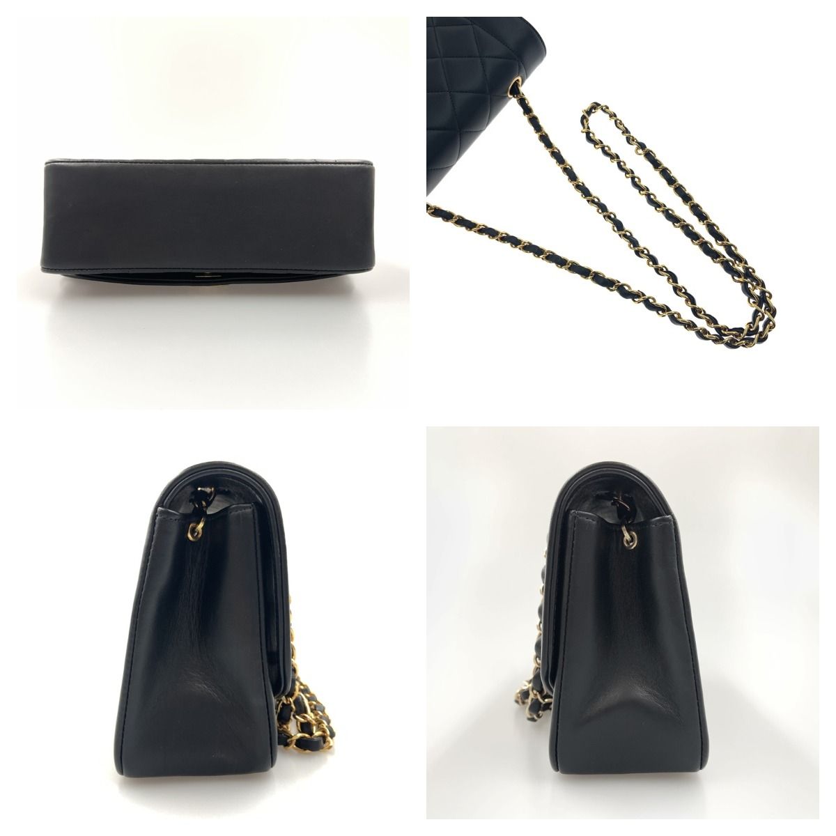 Chanel Diana Matelasse Chain Shoulder Bag A01164 Black