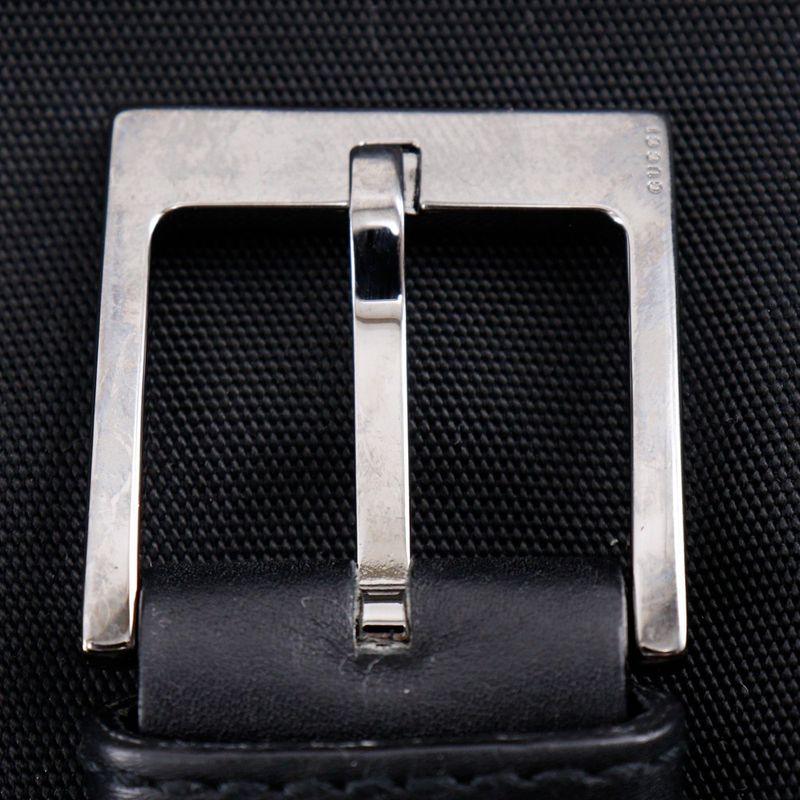 Gucci 141194 Nylon Canvas Black Unisex Shoulder Bag