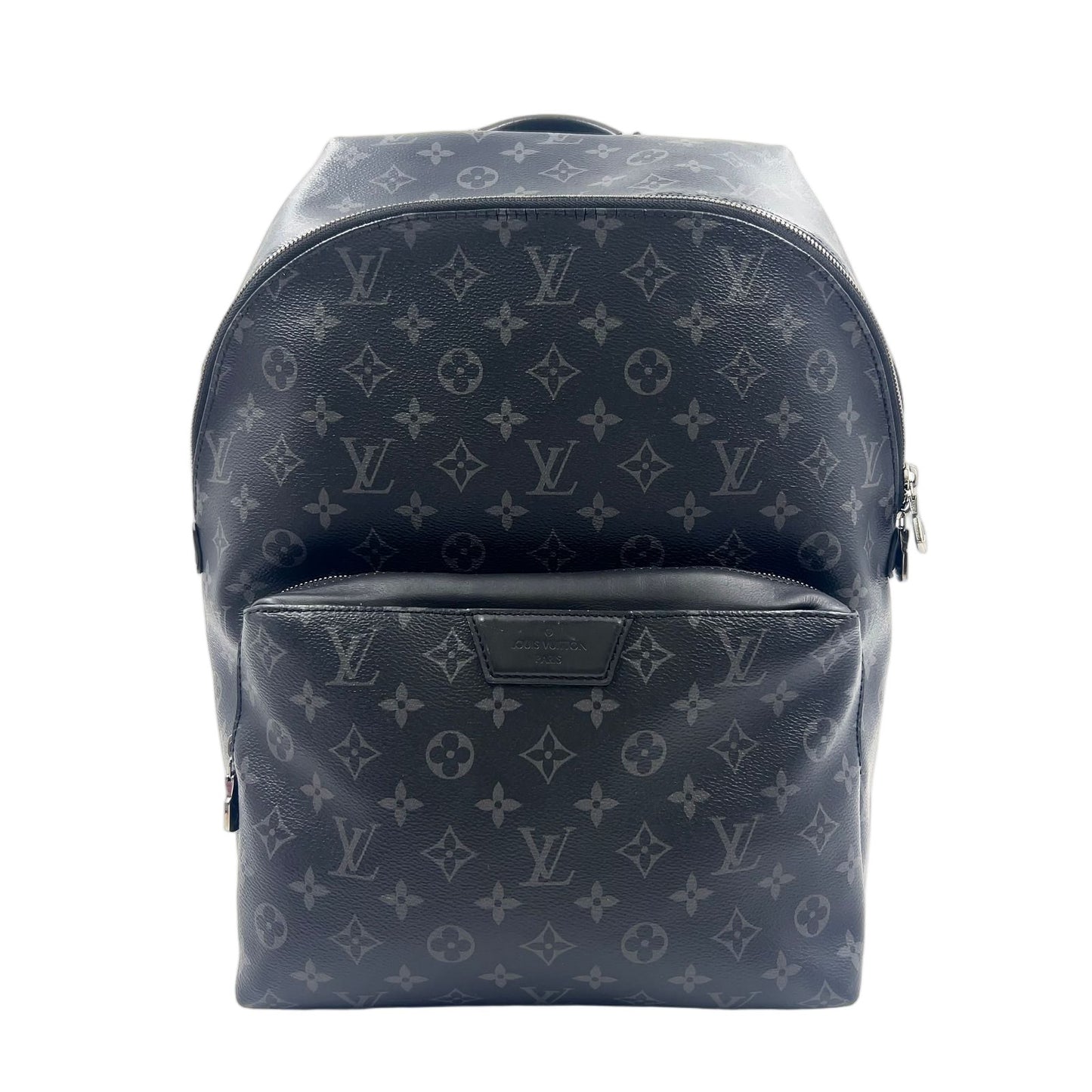 Louis Vuitton Apollo Monogram Eclipse Leather Black Backpack Silver
