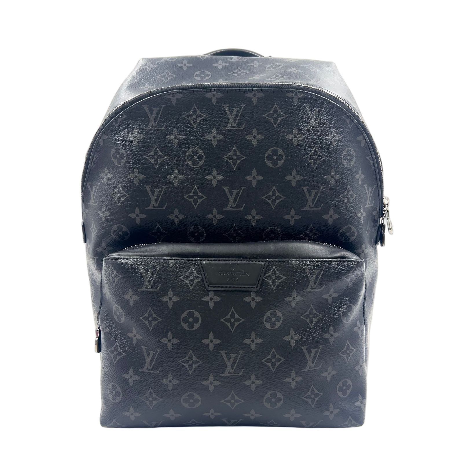 Louis Vuitton Apollo Monogram Eclipse Leather Black Backpack Silver