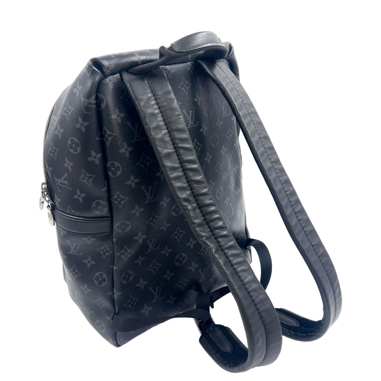 Louis Vuitton Apollo Monogram Eclipse Leather Black Backpack Silver — view 2