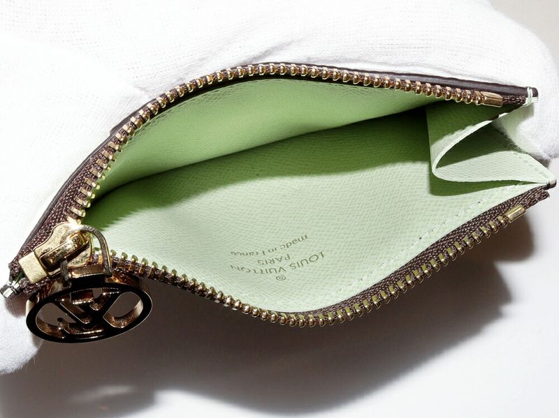 Louis Vuitton Coin Case Fragment Case With Card Case Monogram Green Porte