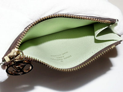 Louis Vuitton Coin Case Fragment Case With Card Case Monogram Green Porte