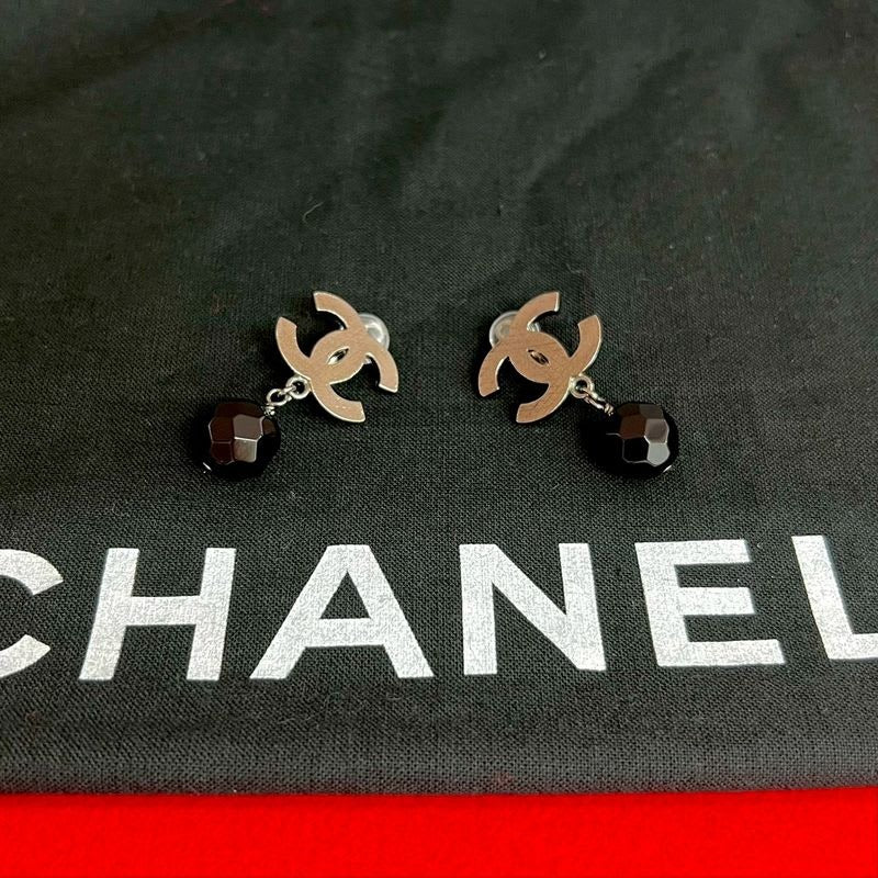 Chanel Coco Mark Motif Plated Earrings Ear Cuff Accessories Small 11V
