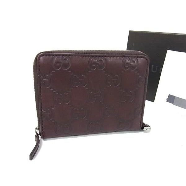 Gucci Guccissima Leather Coin Purse Brown