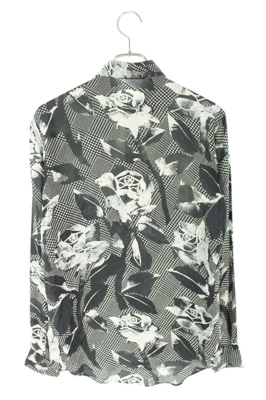 Dior 20SS 013c501e4796 Silk Long Sleeve Shirt With Floral Pattern Men's 37