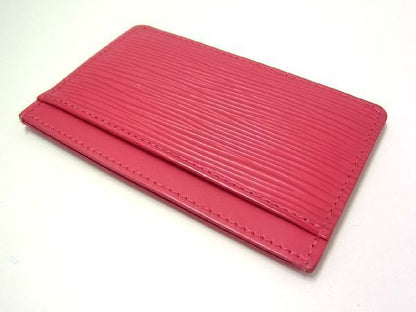 Pattern Louis Vuitton M80109 Epi Porte Cult Surple Card Case Pass Case Pink