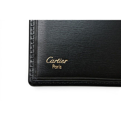 Cartier Wallet Long Leather Pasha Black Silver — view 6
