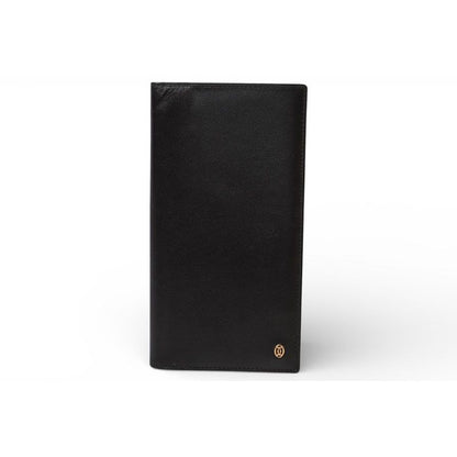 Cartier Wallet Long Leather Pasha Black Silver