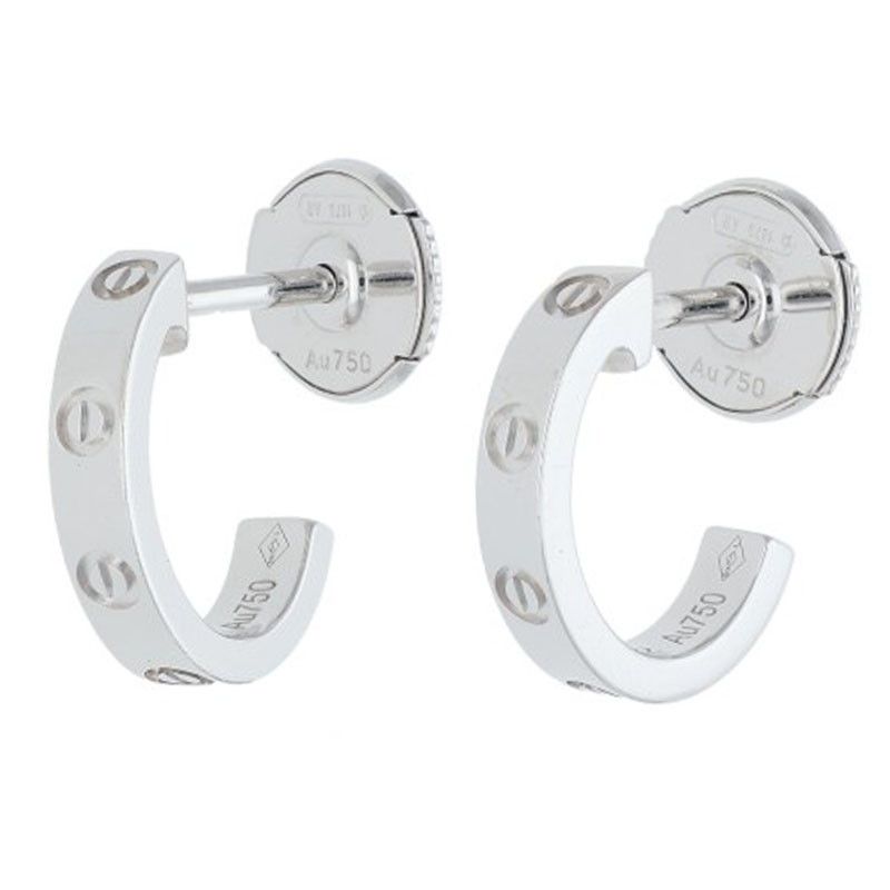 Cartier LOVE 18K White Goldearrings Men's